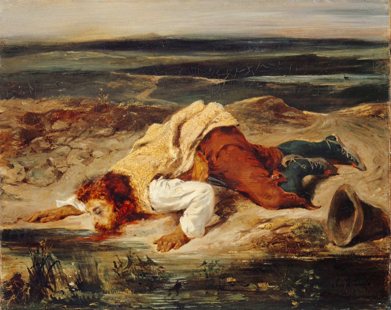 Ranny rozbójnik (owczarek rzymski), ok. 1825 r. autorstwa Ferdinand Victor Eugene Delacroix