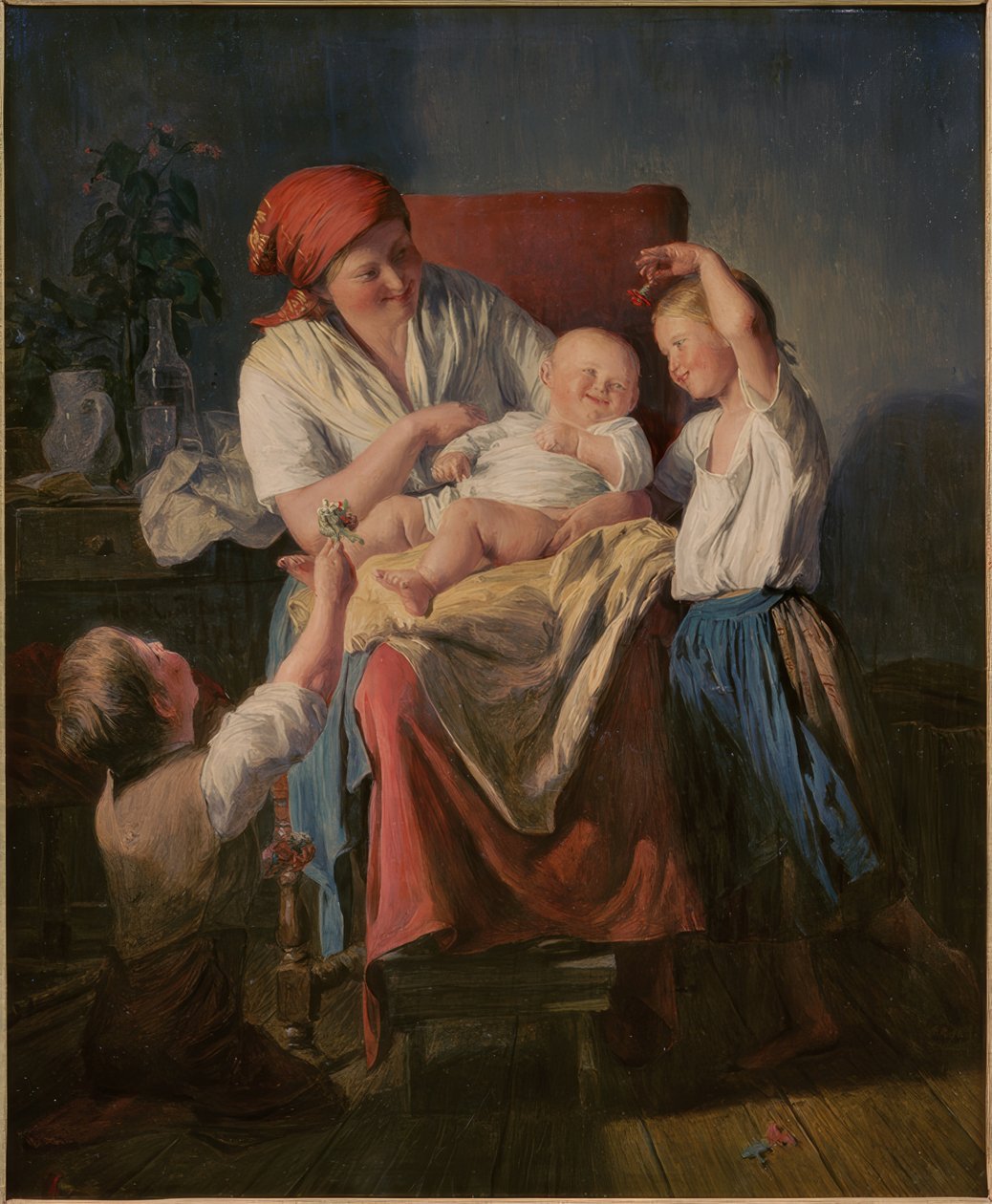 Szczęście matki autorstwa Ferdinand Waldmüller