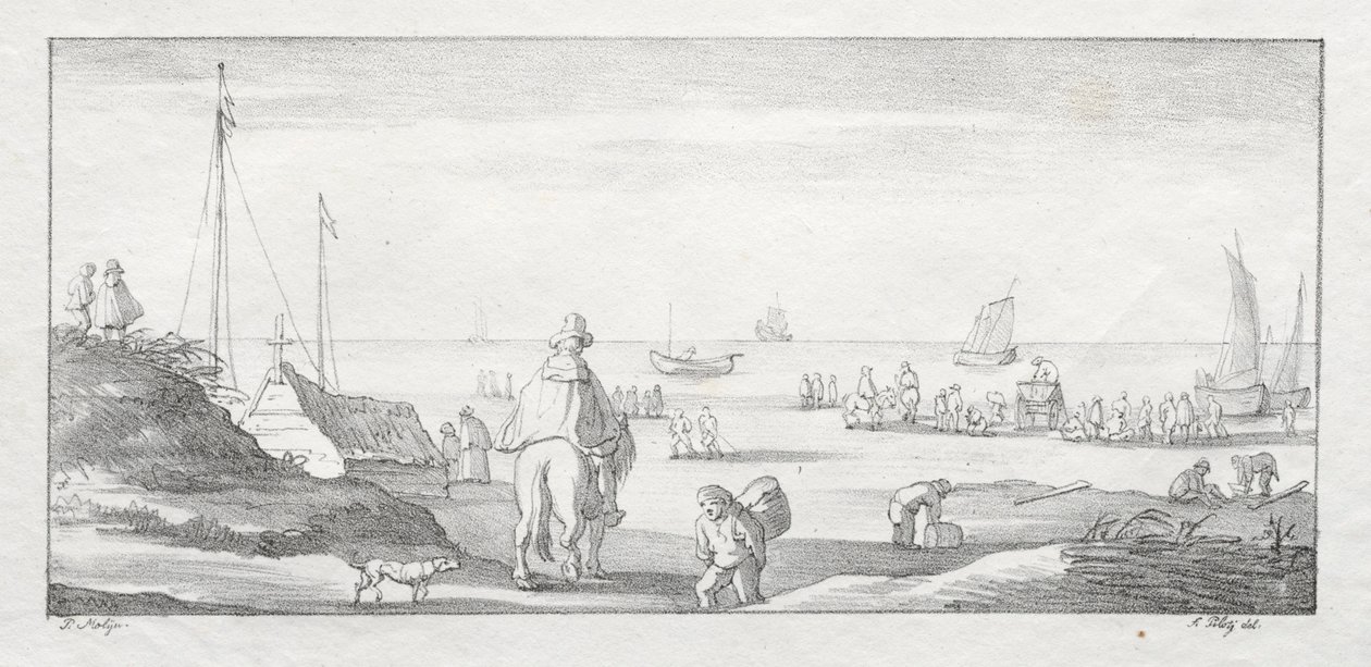 Wzdłuż holenderskiego wybrzeża, 1811-1816. autorstwa Ferdinand the Elder Piloty