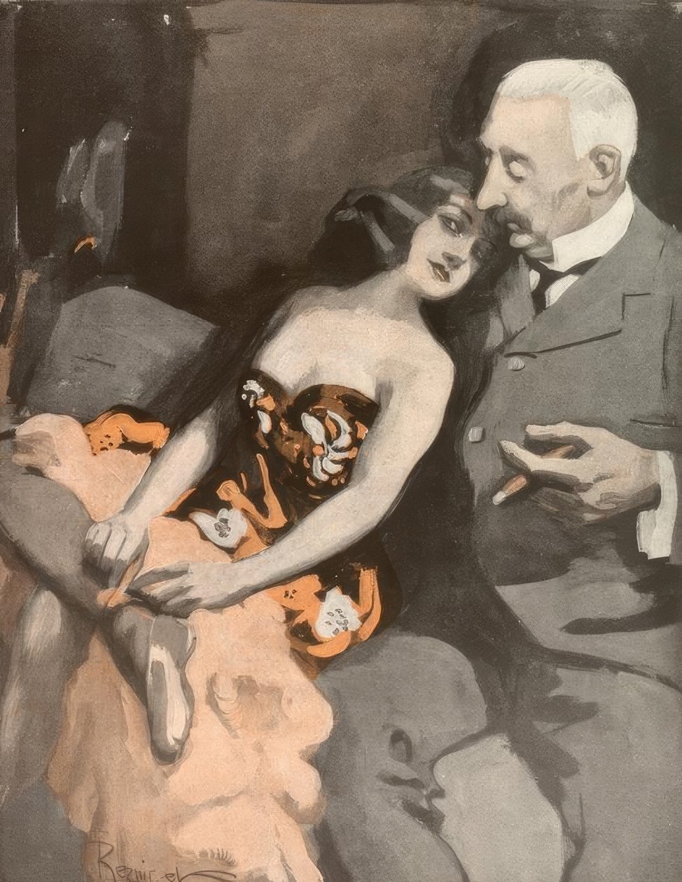 Chcesz się ze mną ożenić, gruba dziewczyno? Och, lepiej kup mi wieczorowy płaszcz! autorstwa Ferdinand von Reznicek