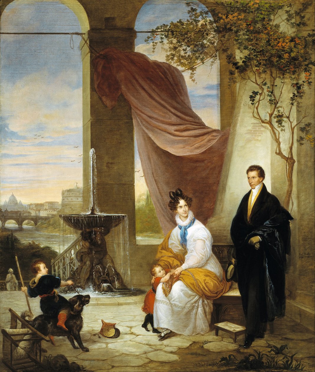 Charles Izard Manigault i jego rodzina w Rzymie autorstwa Ferdinando Cavalleri