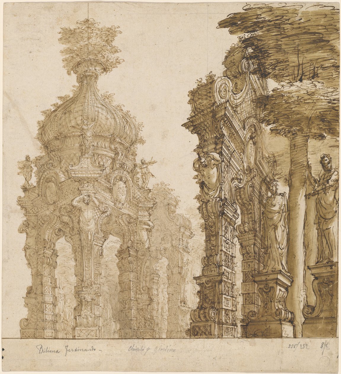 Scenografia Pawilonów Ogrodowych autorstwa Ferdinando Galli Bibiena