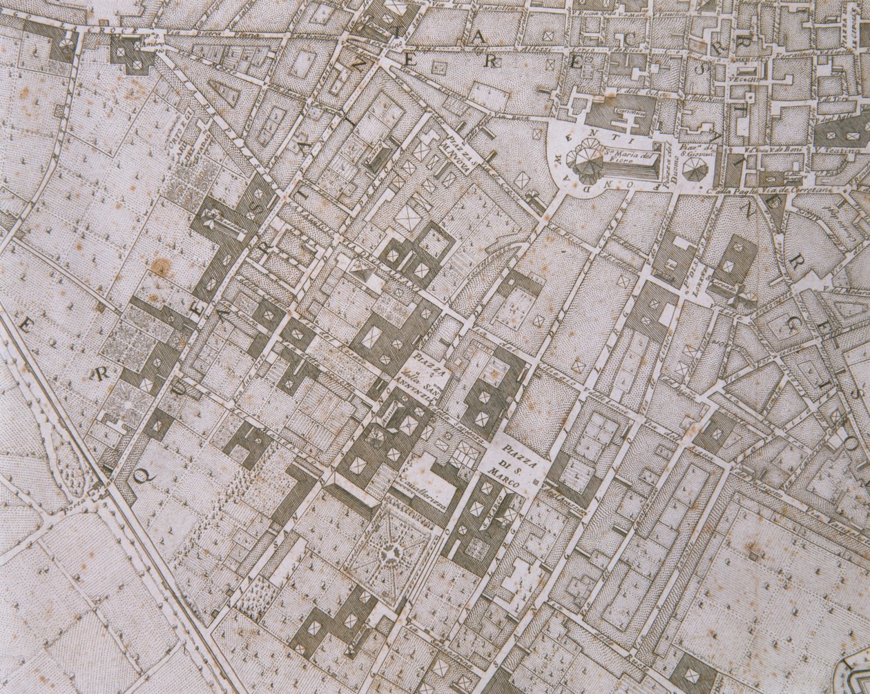 Mapa Florencji, 1731 autorstwa Ferdinando Ruggeri