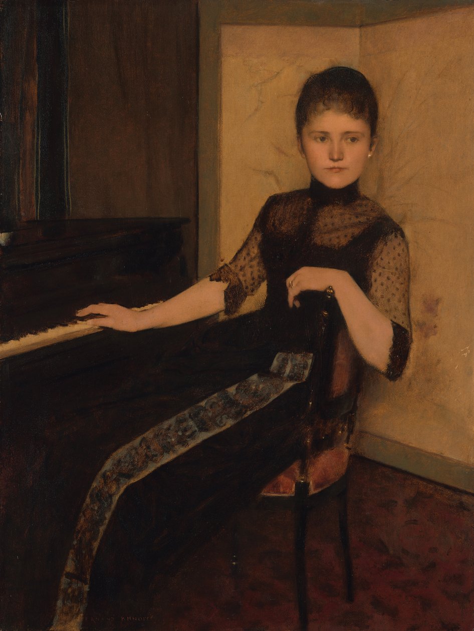 Portret Marii Franciszki Louisy Dommer van Poldersveldt autorstwa Fernand Khnopff