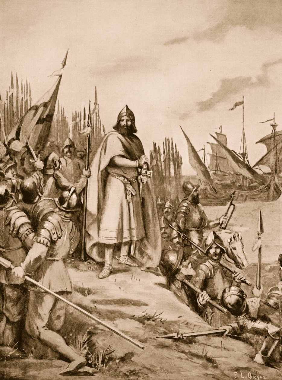 Erik the Saint Lands na wybrzeżu Finlandii, 1157 autorstwa Fernand Le Quesne