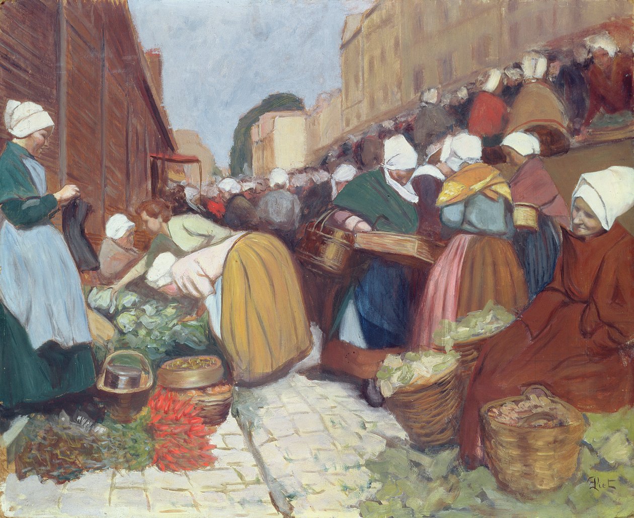 Rynek w Brześciu, ok.1899 autorstwa Fernand Piet