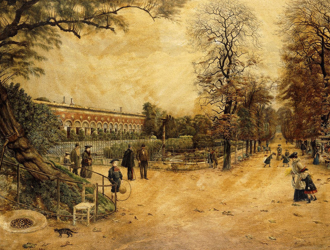 Ogrody Luksemburskie, Paryż, 1904 autorstwa Fernand Auguste Besnier