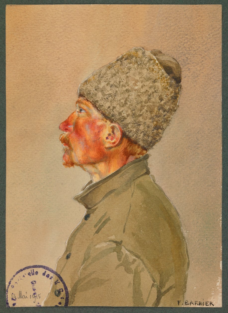 Rosyjski żołnierz słuchający mszy, Gustrow autorstwa Fernand Barbier