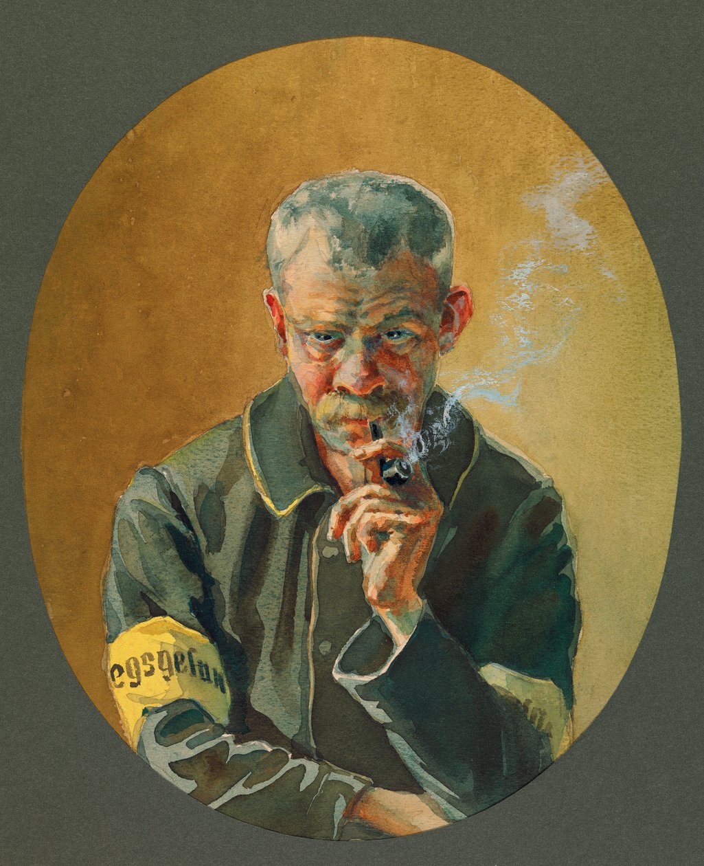 Cywilny więzień z północnej Francji, Gustrow autorstwa Fernand Barbier