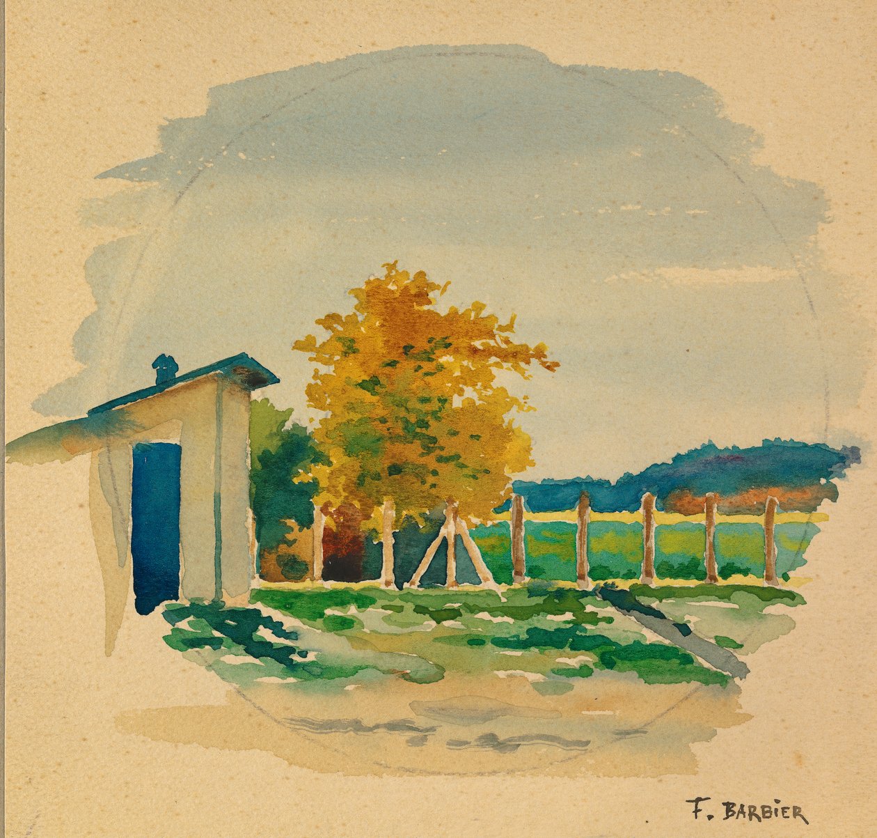 Obóz Gustrow autorstwa Fernand Barbier