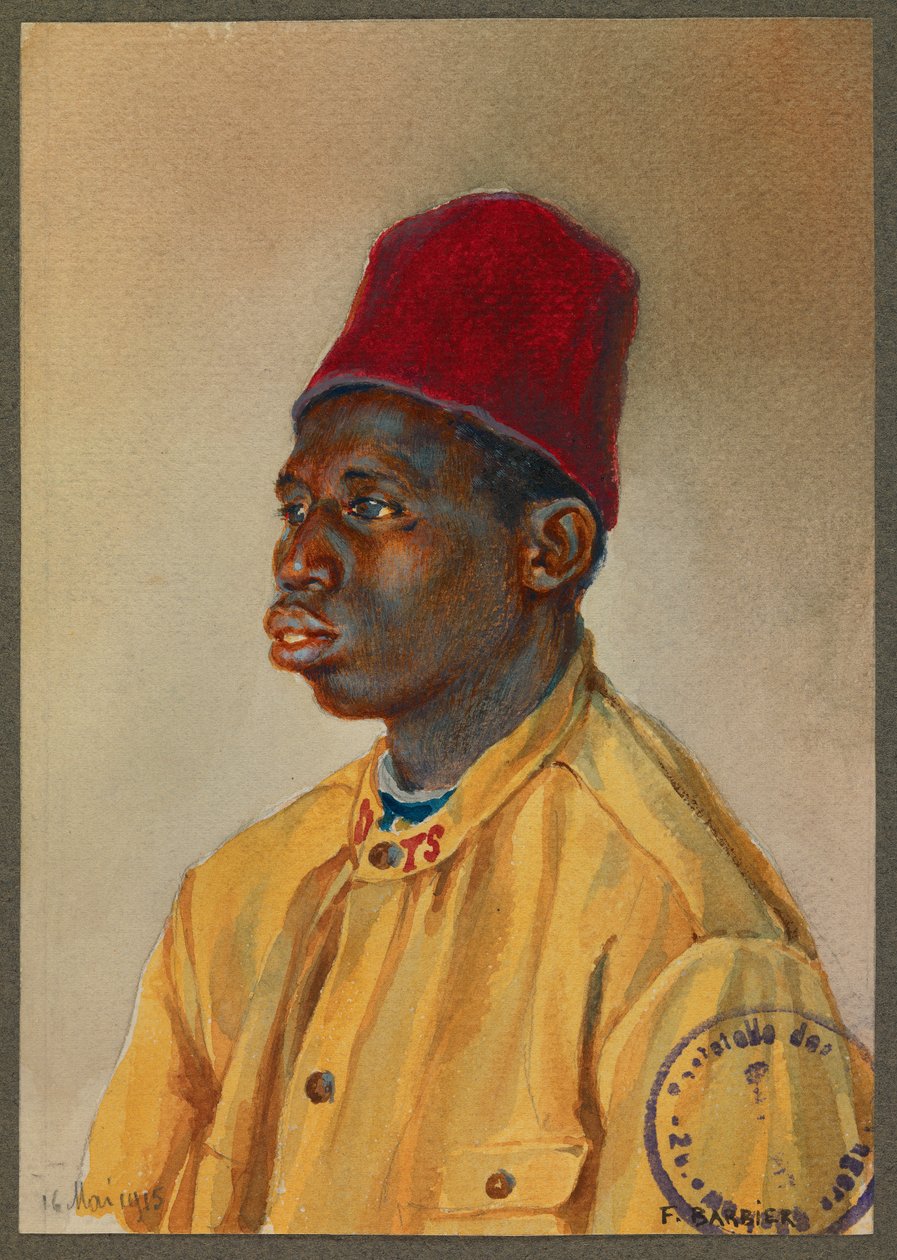 Madion - Diouf , senegalski żołnierz, Gustrow autorstwa Fernand Barbier