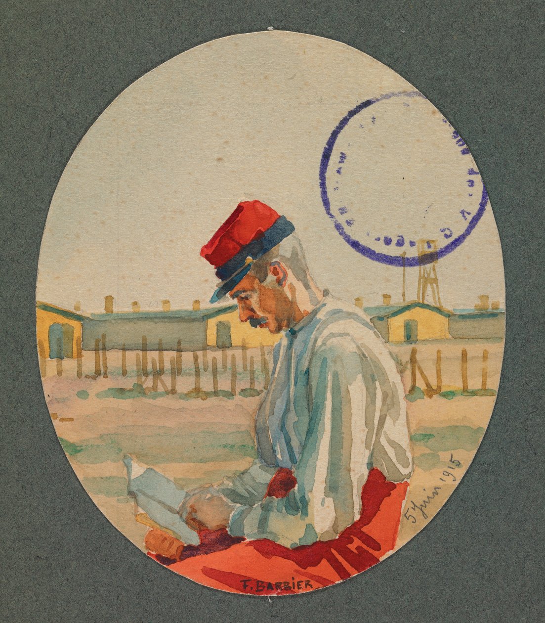 Mój przyjaciel Simonet, więzień czytający w Gustrow autorstwa Fernand Barbier