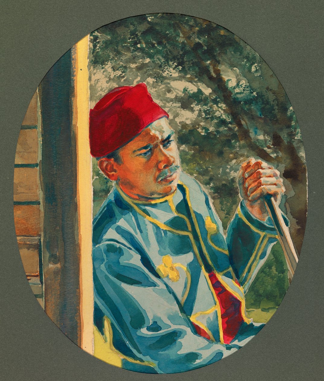 Pimero, algierski harcownik, Gustrow autorstwa Fernand Barbier