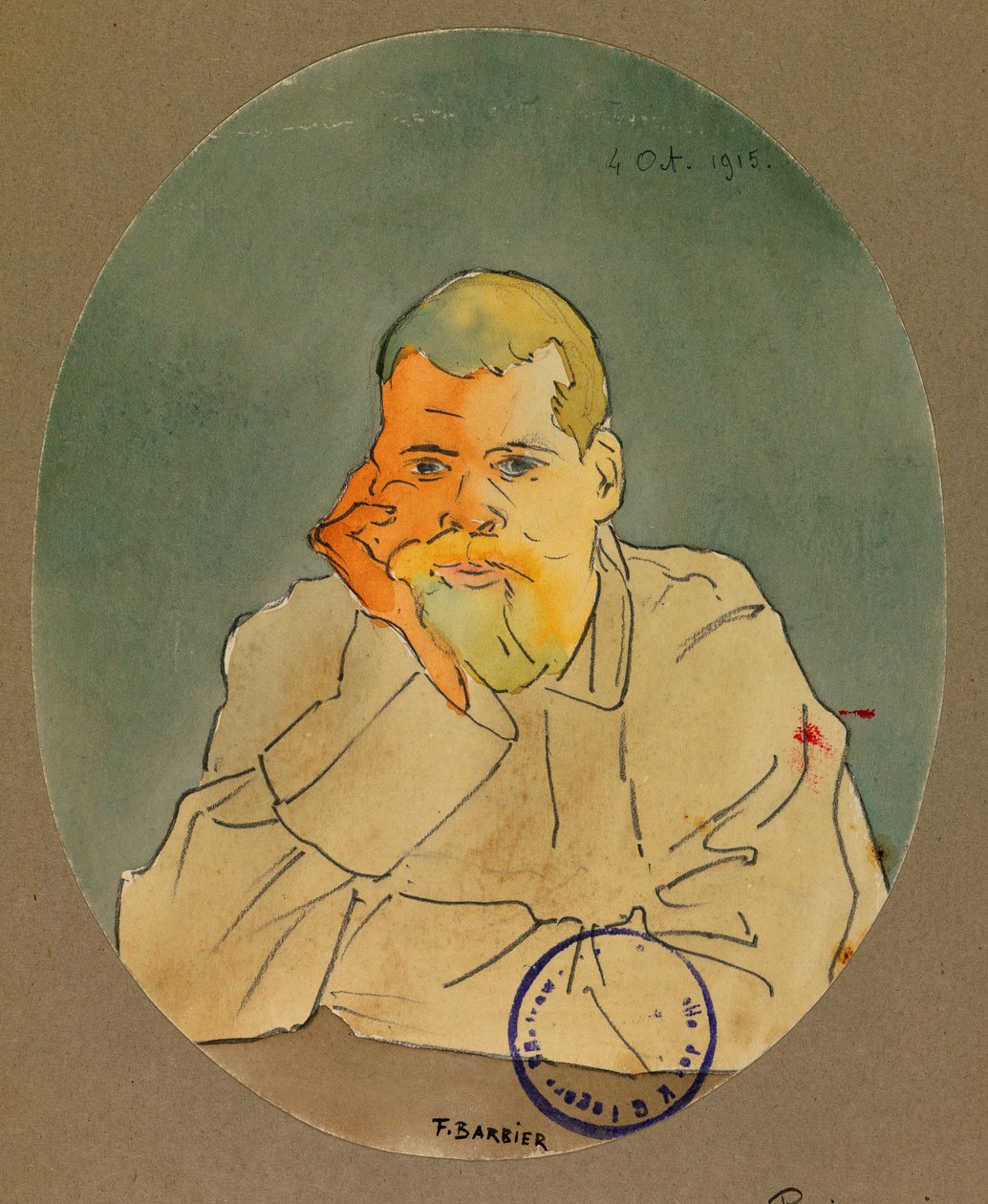 Portret rosyjskiego więźnia, Gustrow autorstwa Fernand Barbier
