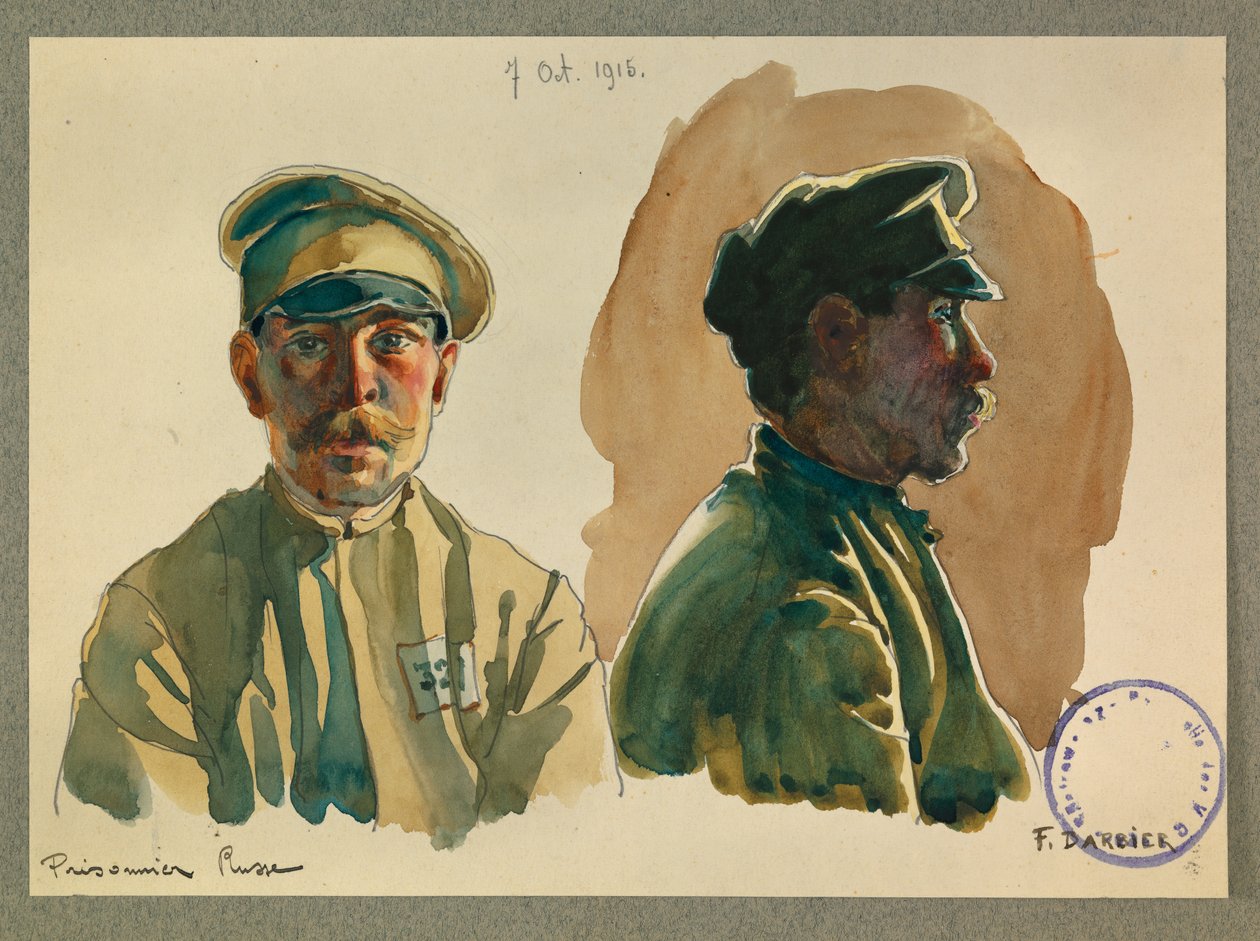 Portret rosyjskiego więźnia autorstwa Fernand Barbier