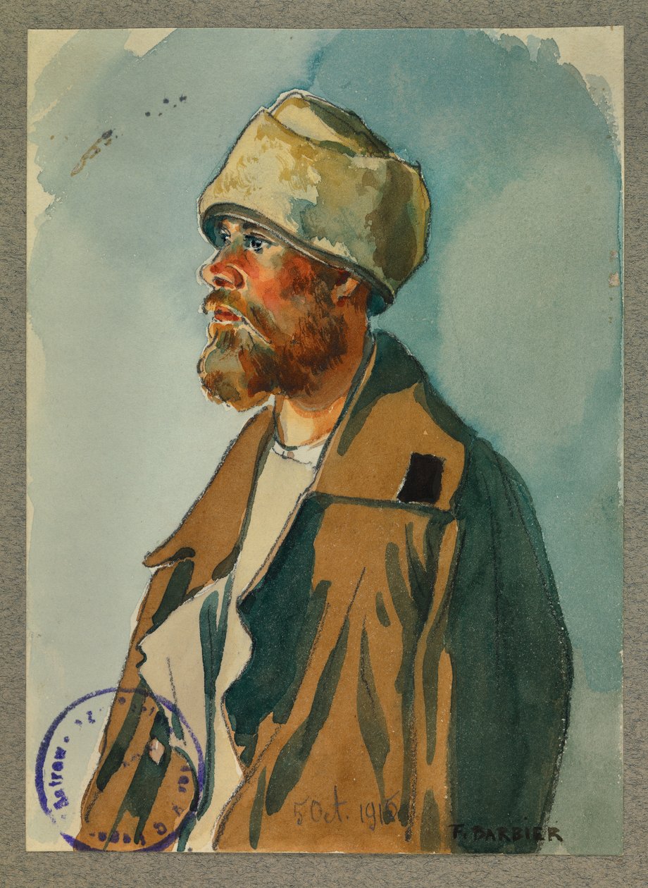 Rosyjski więzień, Gustrow autorstwa Fernand Barbier