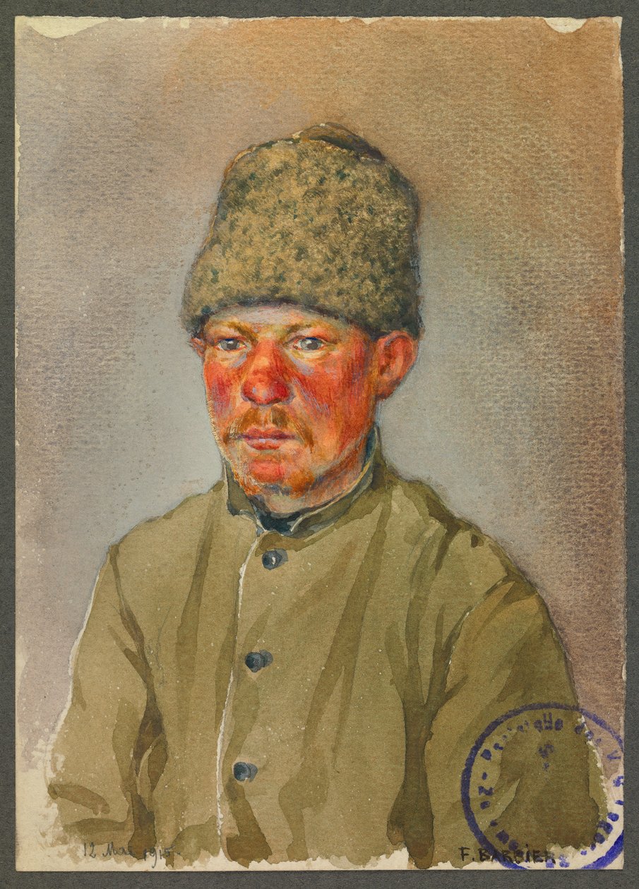 Rosyjski żołnierz, Gustrow autorstwa Fernand Barbier