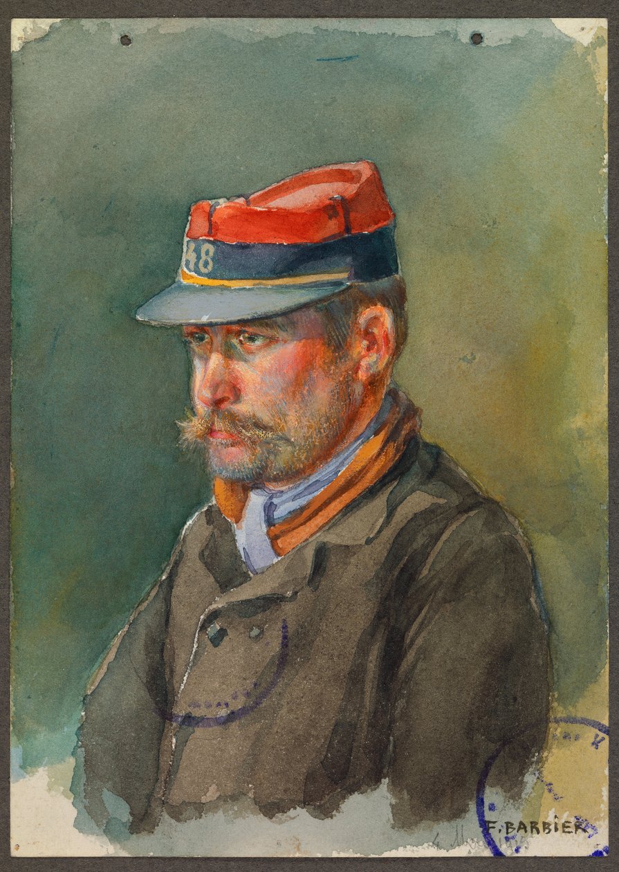 Sierżant Lecacheux z 48. Terytorialnej, Gustrow autorstwa Fernand Barbier