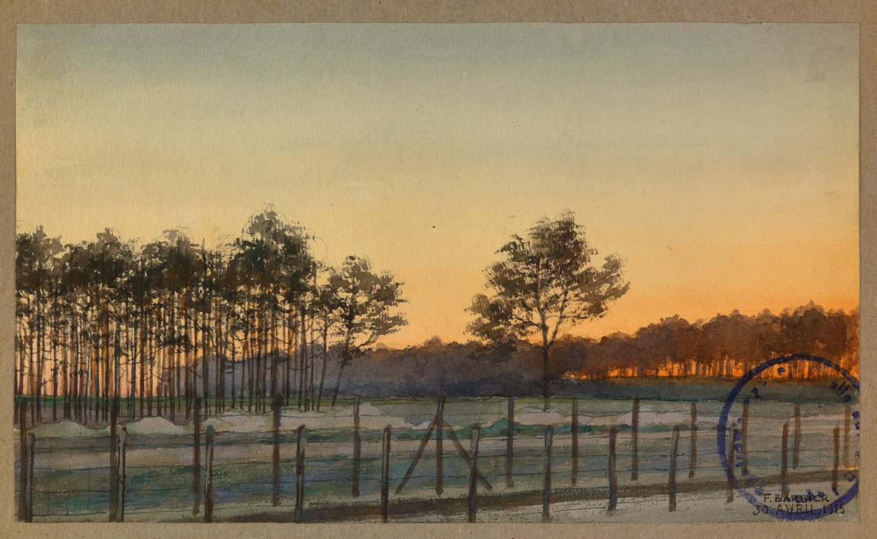 Widok na Bois des Sapins autorstwa Fernand Barbier