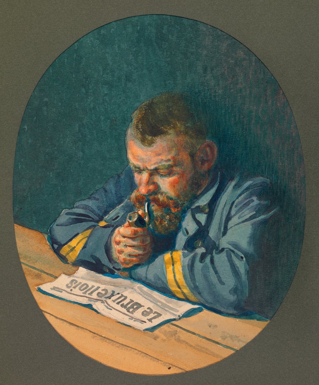 mój przyjaciel Liard , czytanie Bruxellois w Gustrow autorstwa Fernand Barbier