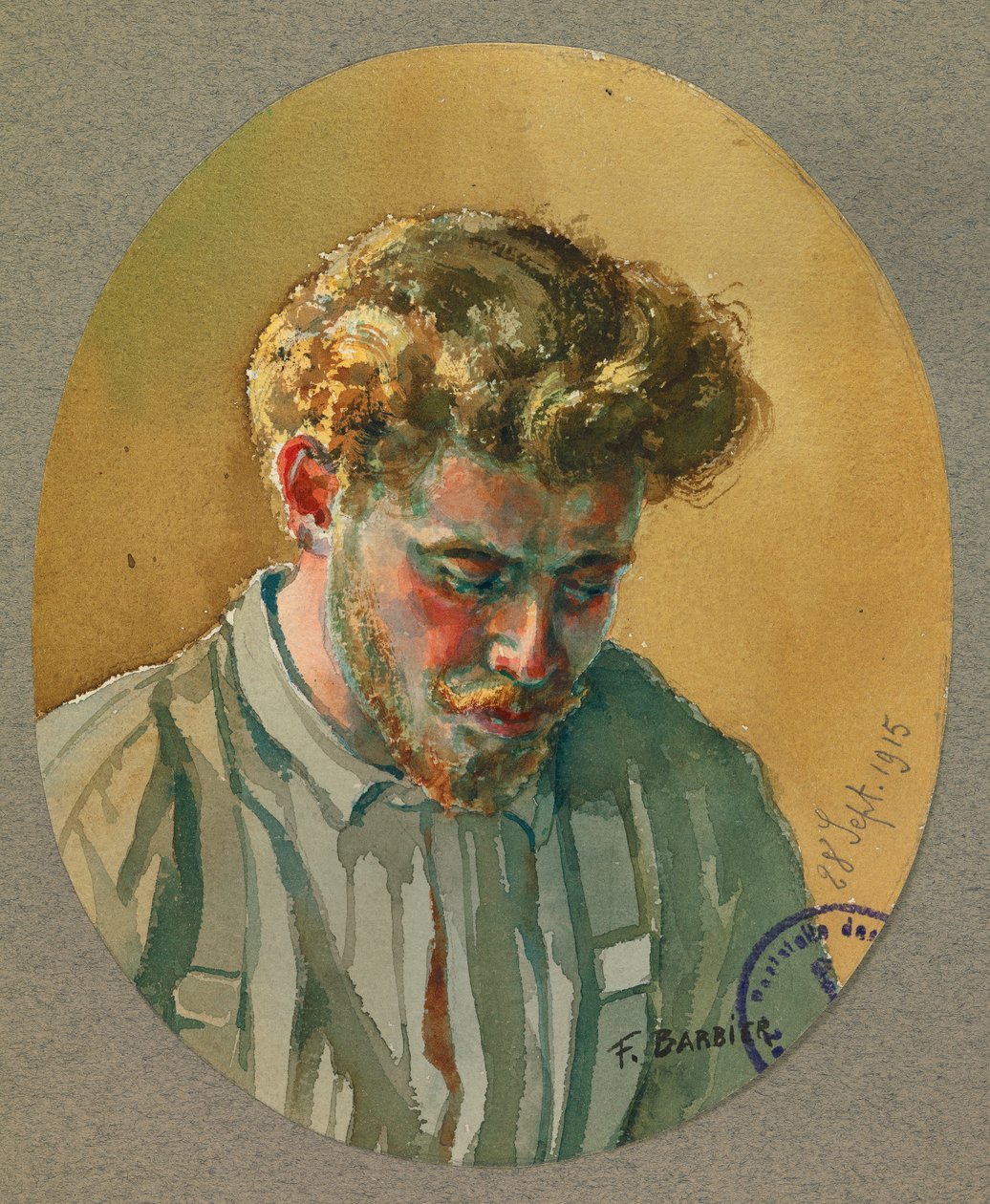 więzień Delaborde, przyjaciel z obozu Gustrow autorstwa Fernand Barbier