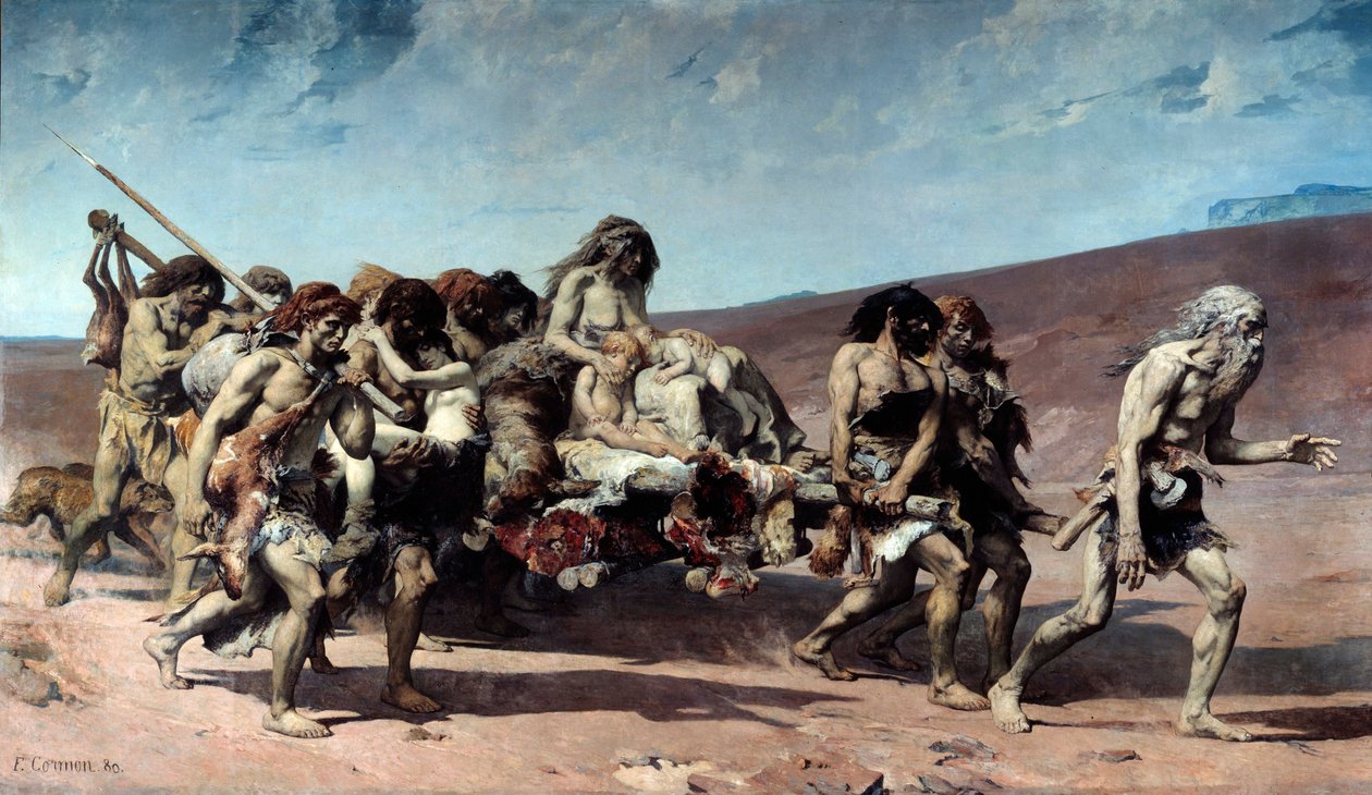 Kain, szczegół. Ilustracja do powieści Victora Hugo „Legenda Siekles””. Obraz Fernanda Cormona (1845-1924) autorstwa Fernand Cormon