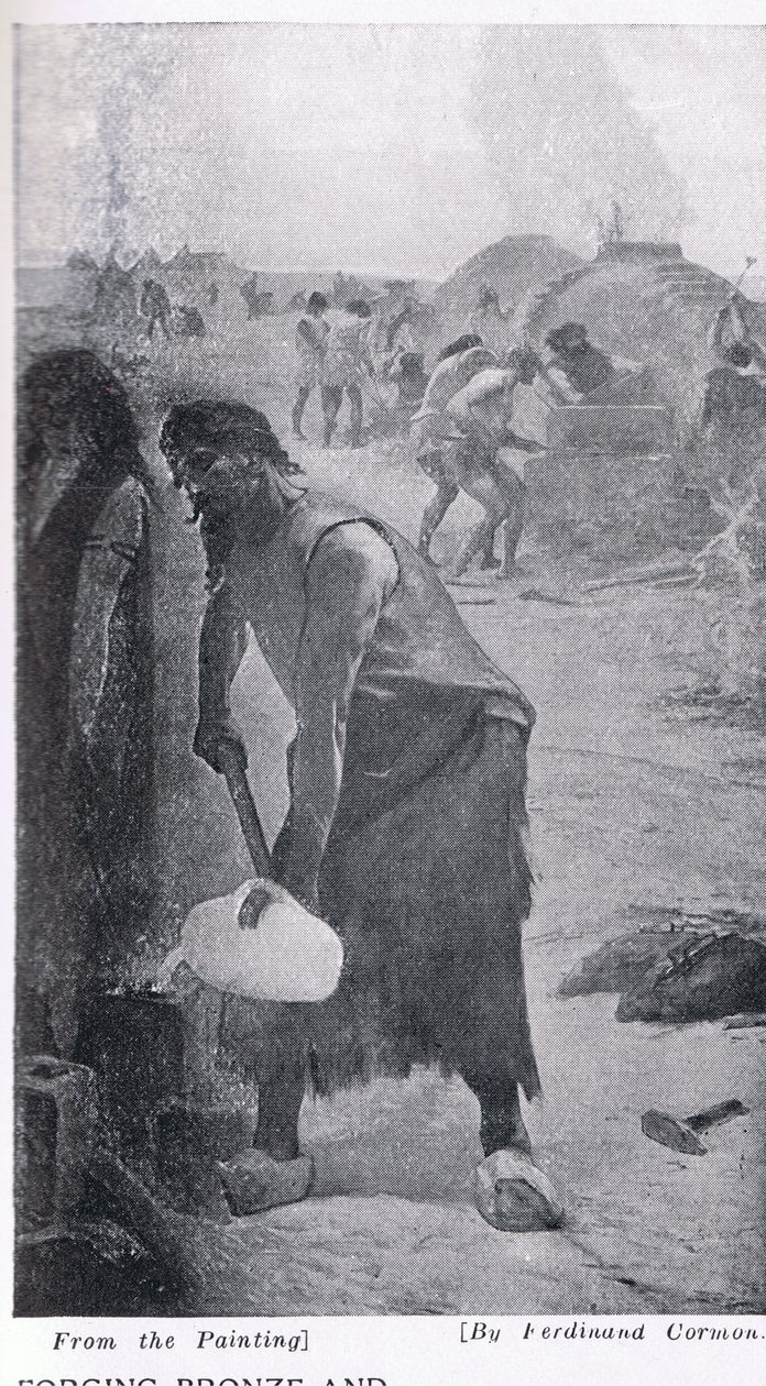 Kucie brązu i żelaza, ilustracja z "Hutchinson