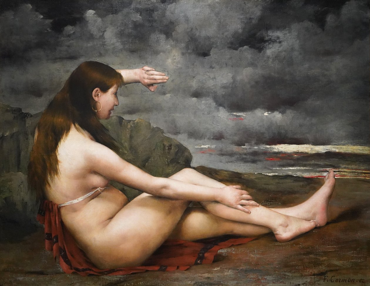 Dziewczyna patrząca w morze autorstwa Fernand Cormon