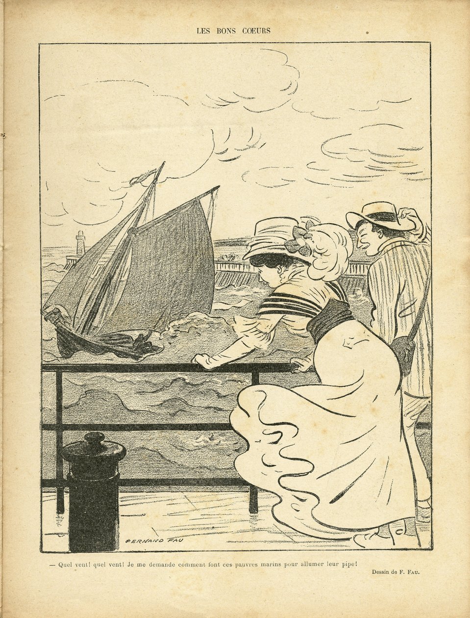 Ilustracja autorstwa Fernanda Fau (1858-1919) w Le Rire autorstwa Fernand Fau