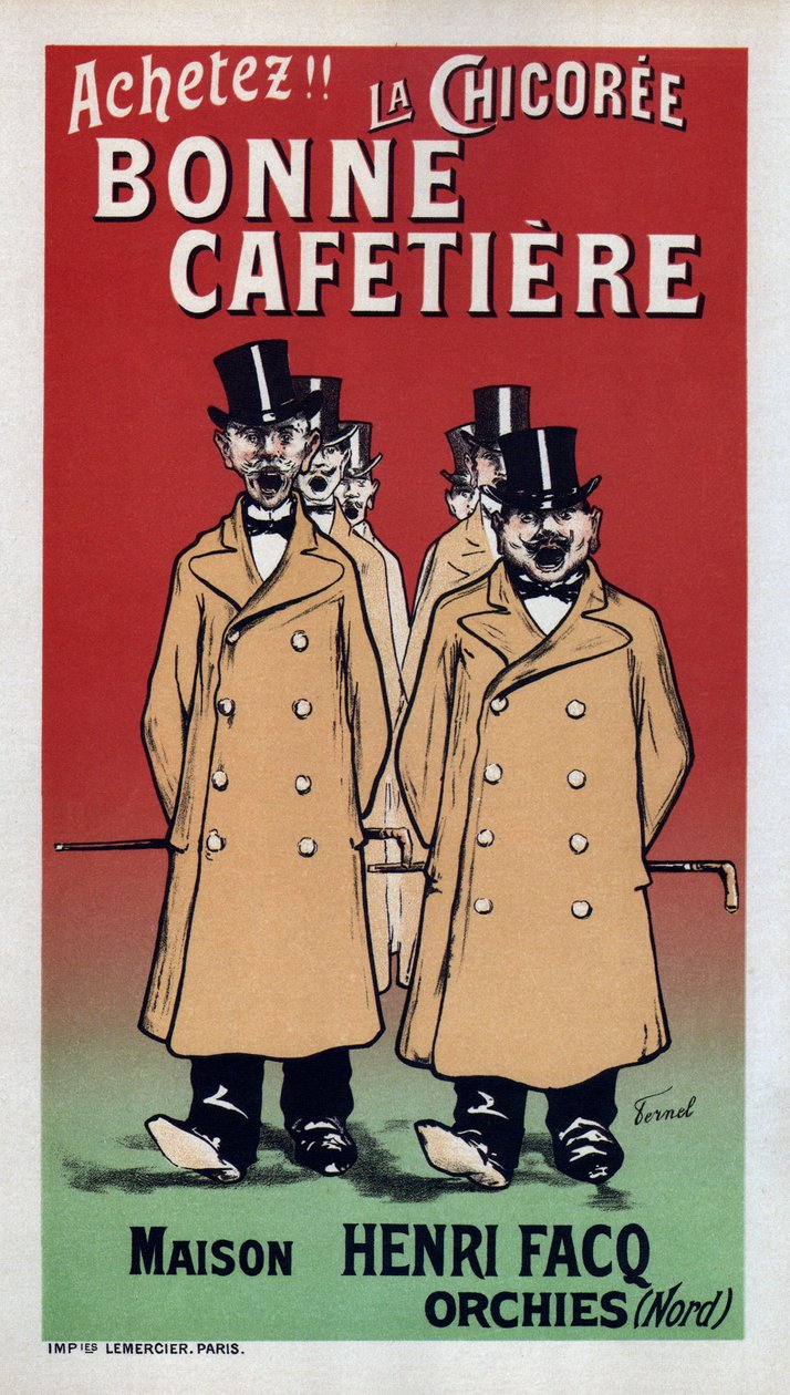 Plakat La Chicoree Bonne Cafetiere, 1899 autorstwa Fernand Fernel