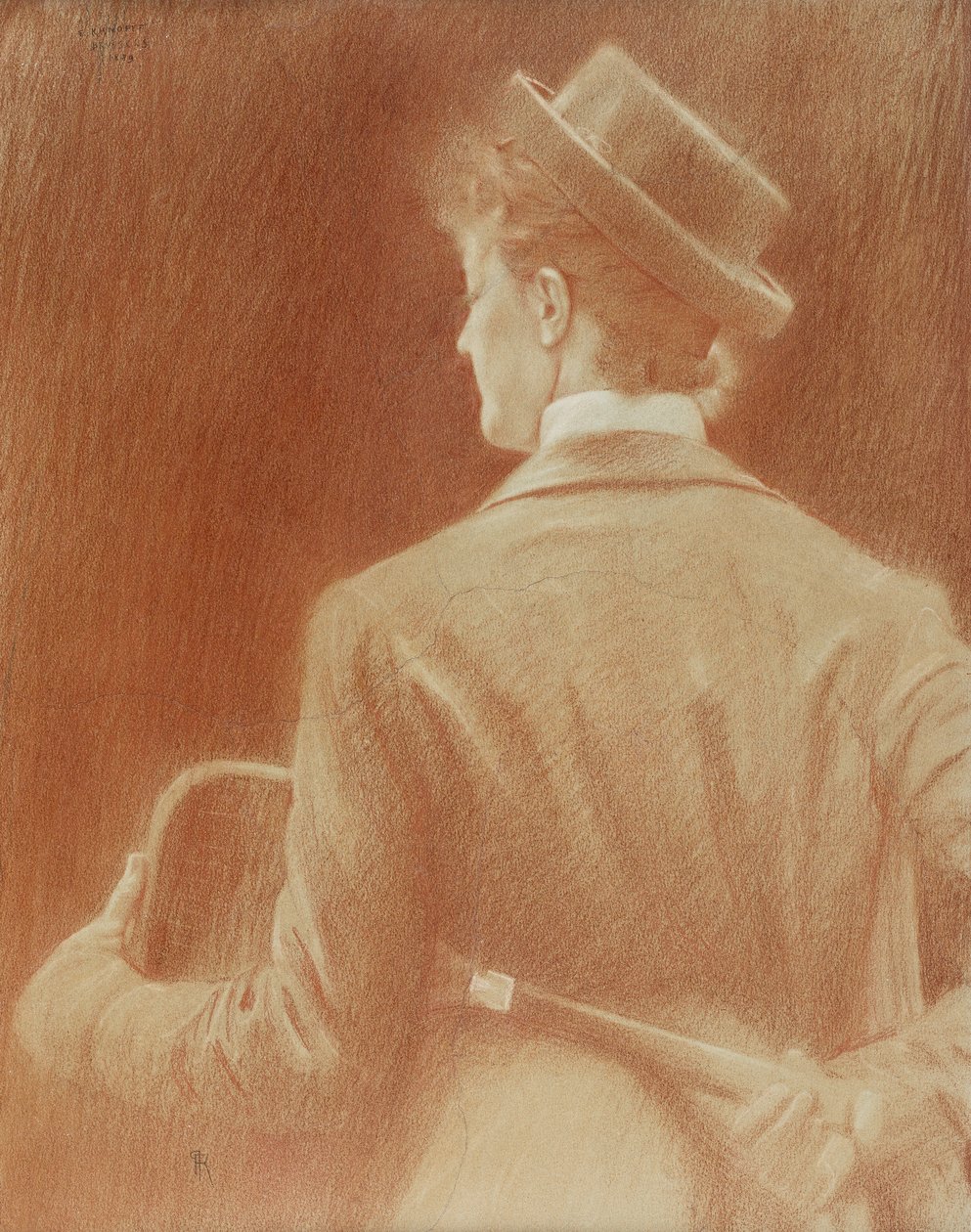 tenisista; Studium do „Wspomnienia”; tenisisty; Studium do „Wspomnienia”, 1889 autorstwa Fernand Khnopff