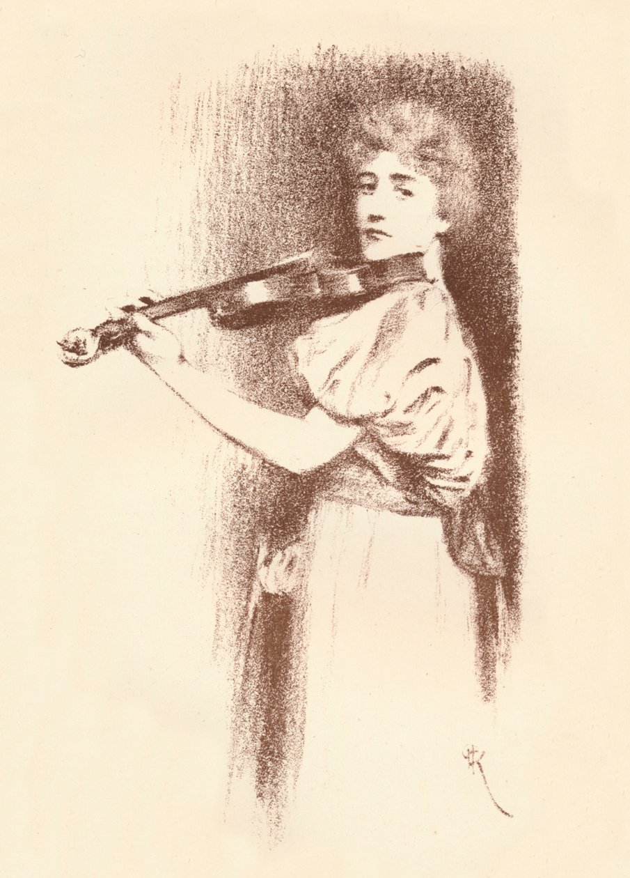 Skrzypek, ok. 1898 r. autorstwa Fernand Khnopff