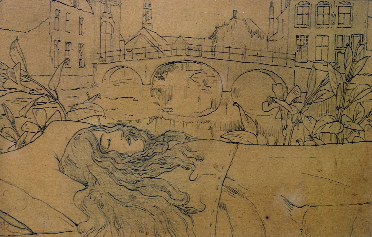 Brugia, Śmierć autorstwa Fernand Khnopff