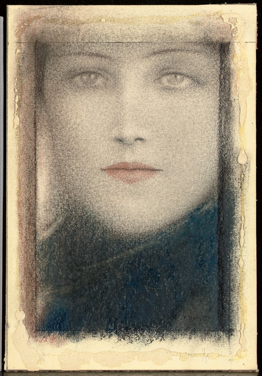 Głowa kobiety, ok. 1910 autorstwa Fernand Khnopff