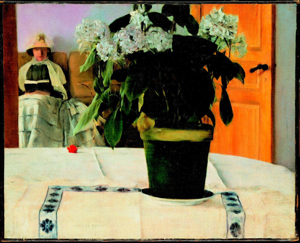 "" Hortensja "" Obraz Fernanda Khnopffa (1858-1921) autorstwa Fernand Khnopff