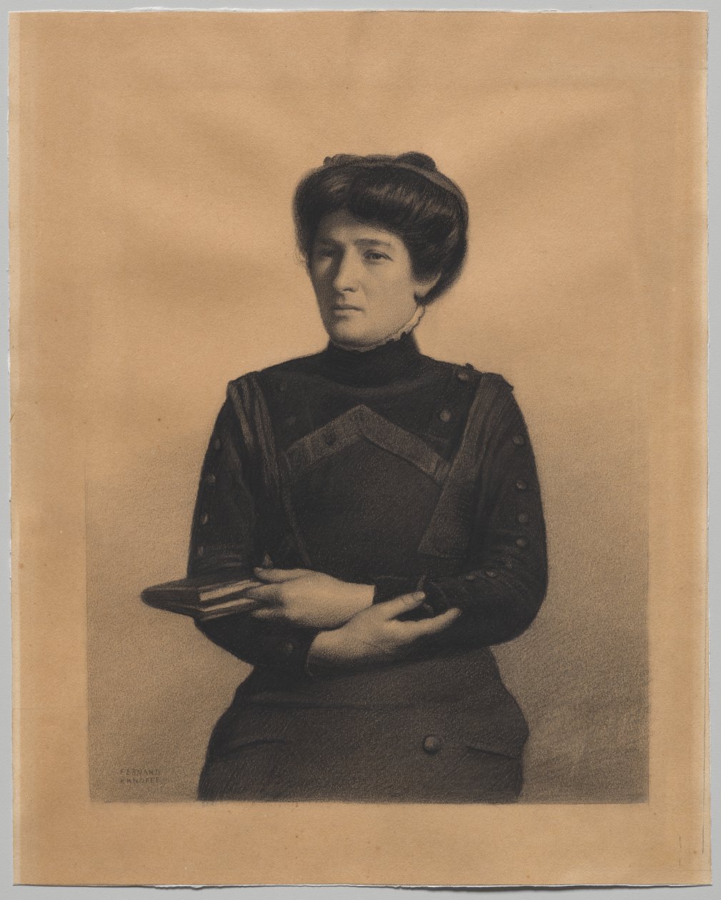 Portret Madame Jules Ricard z domu Augustine Bulteau autorstwa Fernand Khnopff