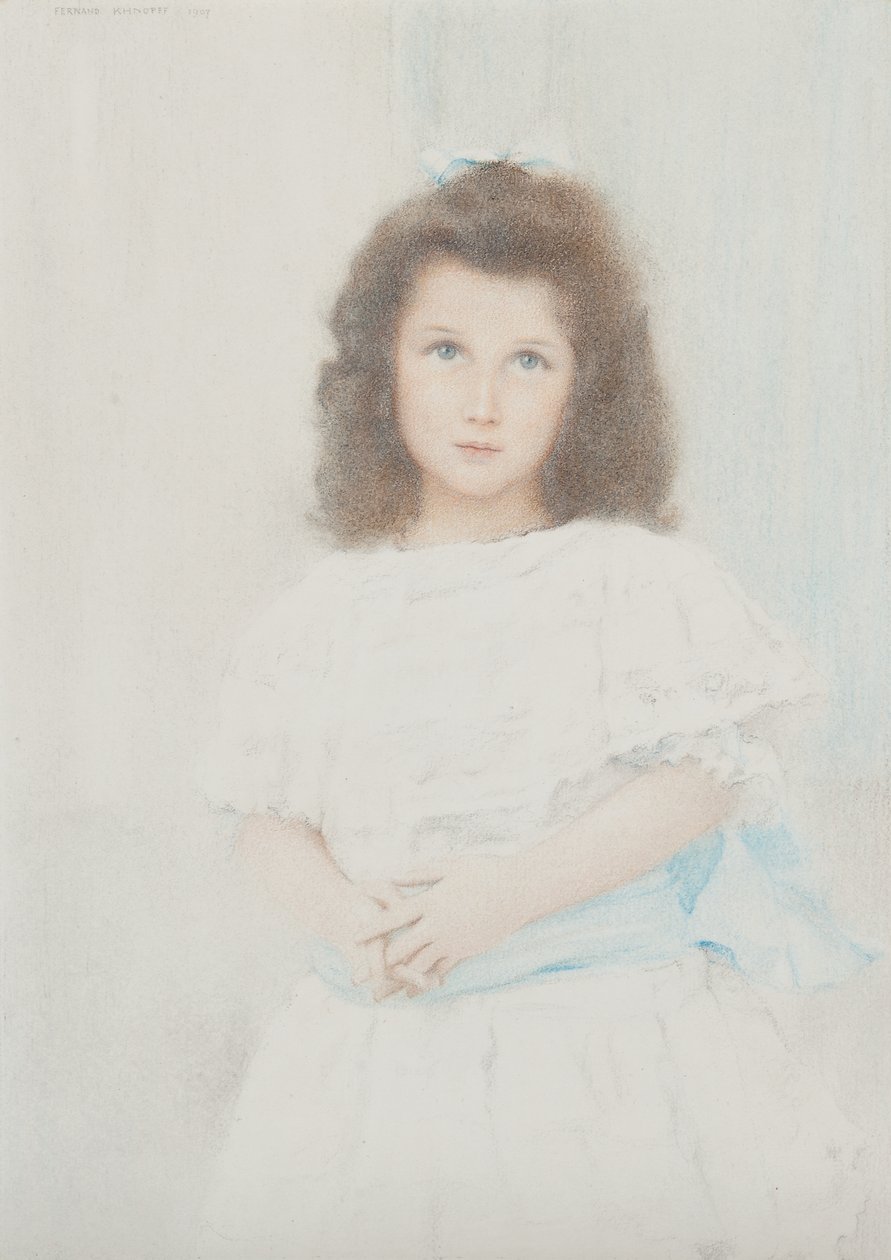 Portret Renée Lambert de Rothschild, córki założyciela banku Lambert, 1907 autorstwa Fernand Khnopff