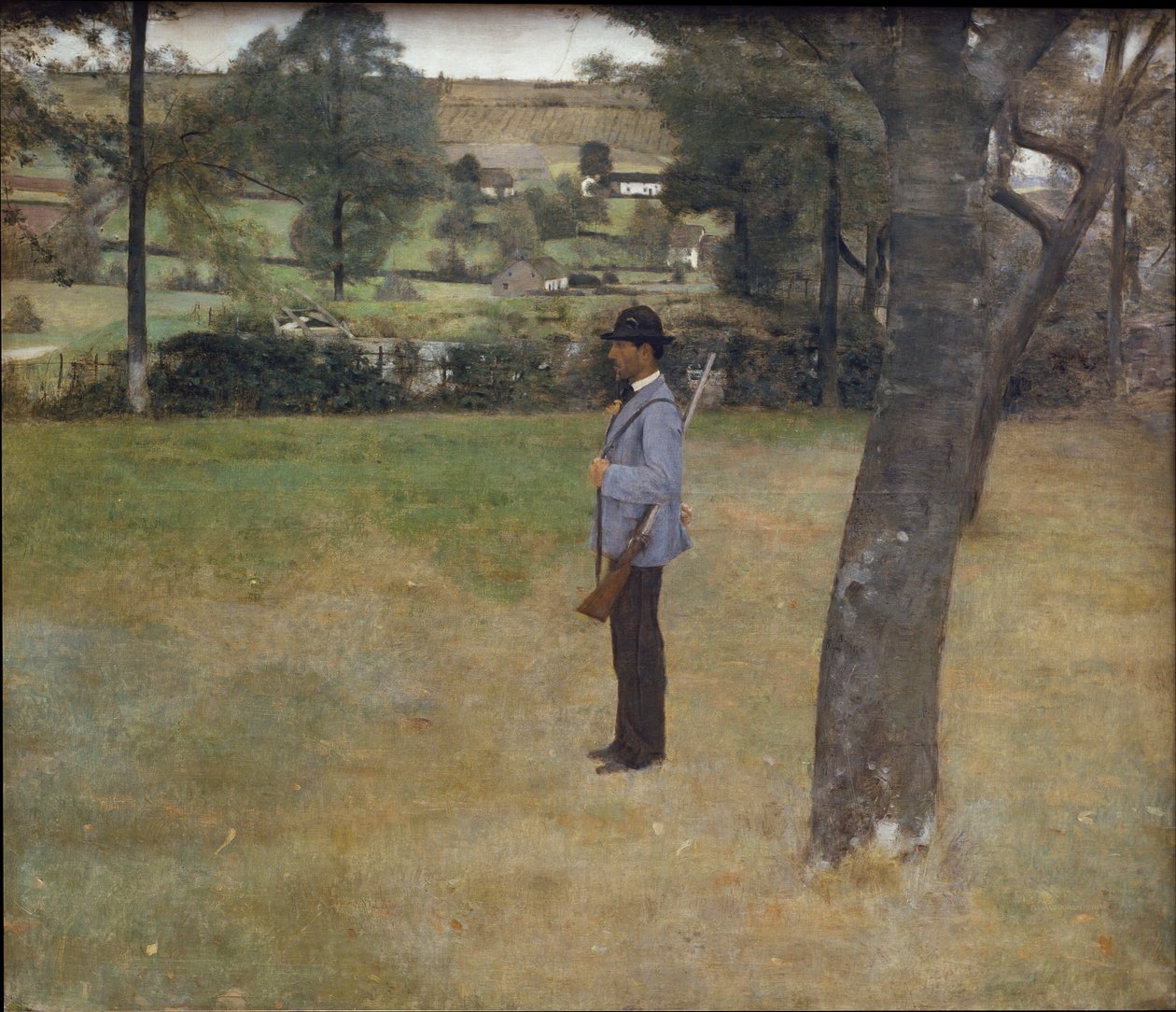 Strażnik łowiecki autorstwa Fernand Khnopff