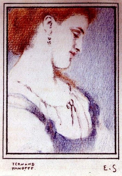 Myśli Eugene’a Smitsa autorstwa Fernand Khnopff