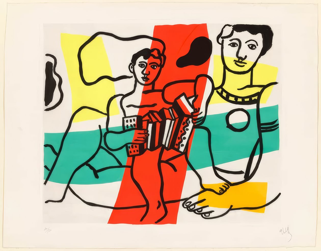Akordeonista autorstwa Fernand Leger