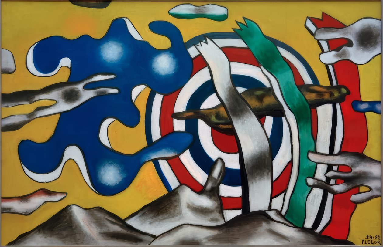 Samolot na niebie autorstwa Fernand Leger