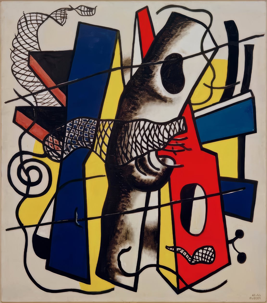 Czarna siatka druciana autorstwa Fernand Leger