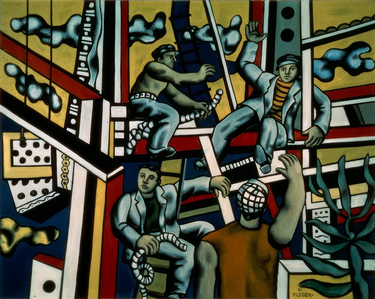 Pracownicy budowlani autorstwa Fernand Leger