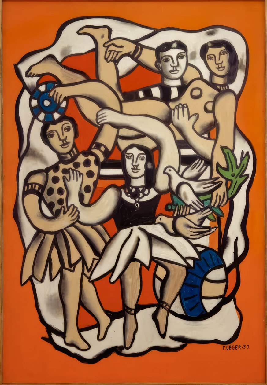 Tancerki z ptakami autorstwa Fernand Leger