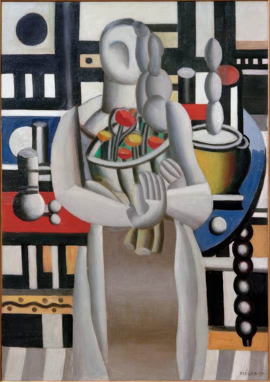 Kobieta z kwiatami autorstwa Fernand Leger
