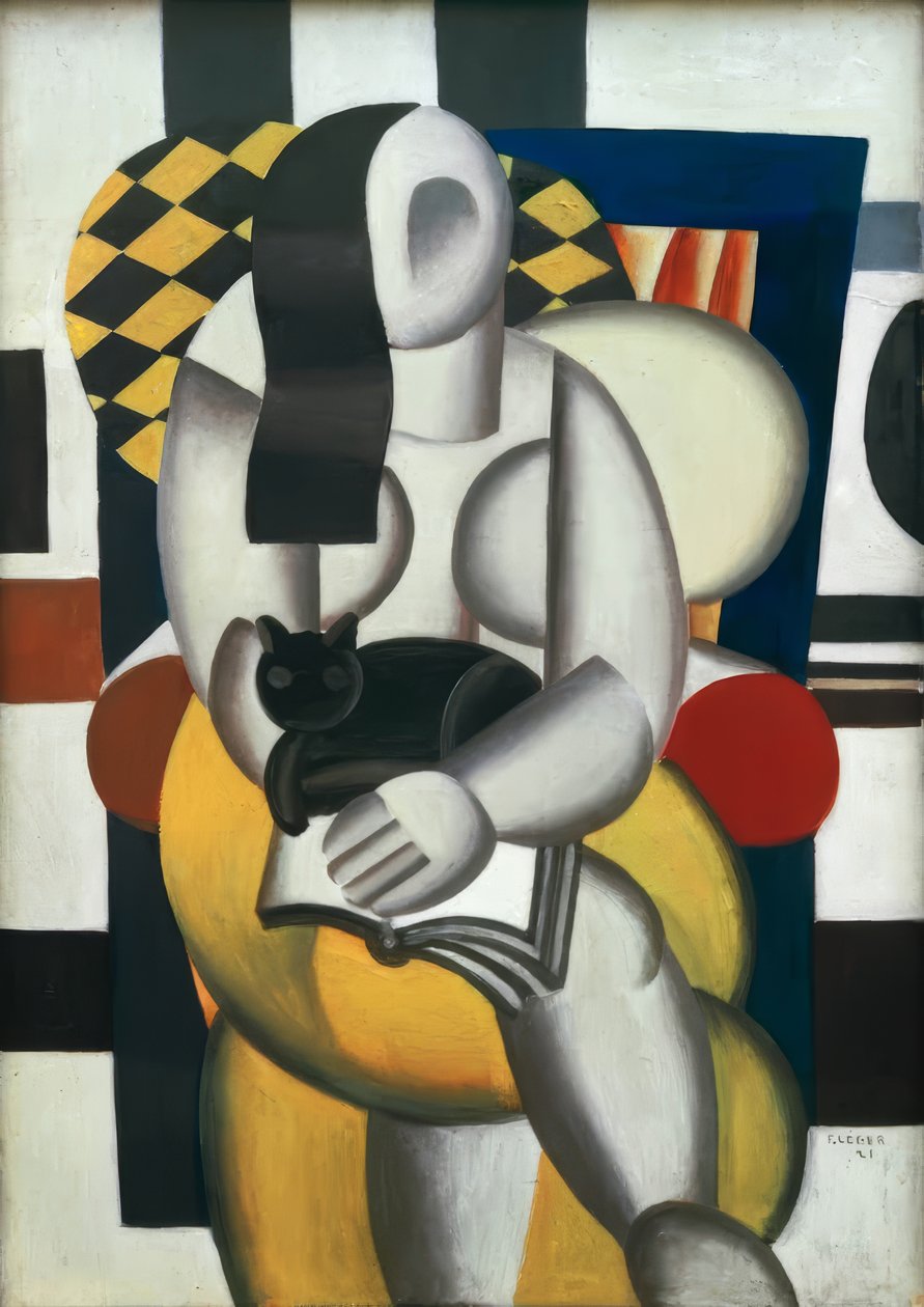 Kobieta z kotem autorstwa Fernand Leger