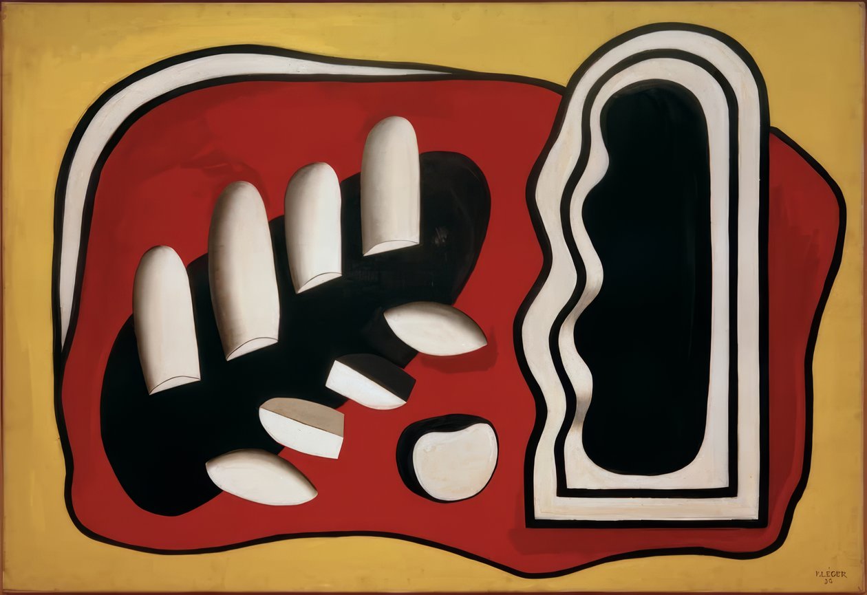 Kompozycja na żółtym tle autorstwa Fernand Leger