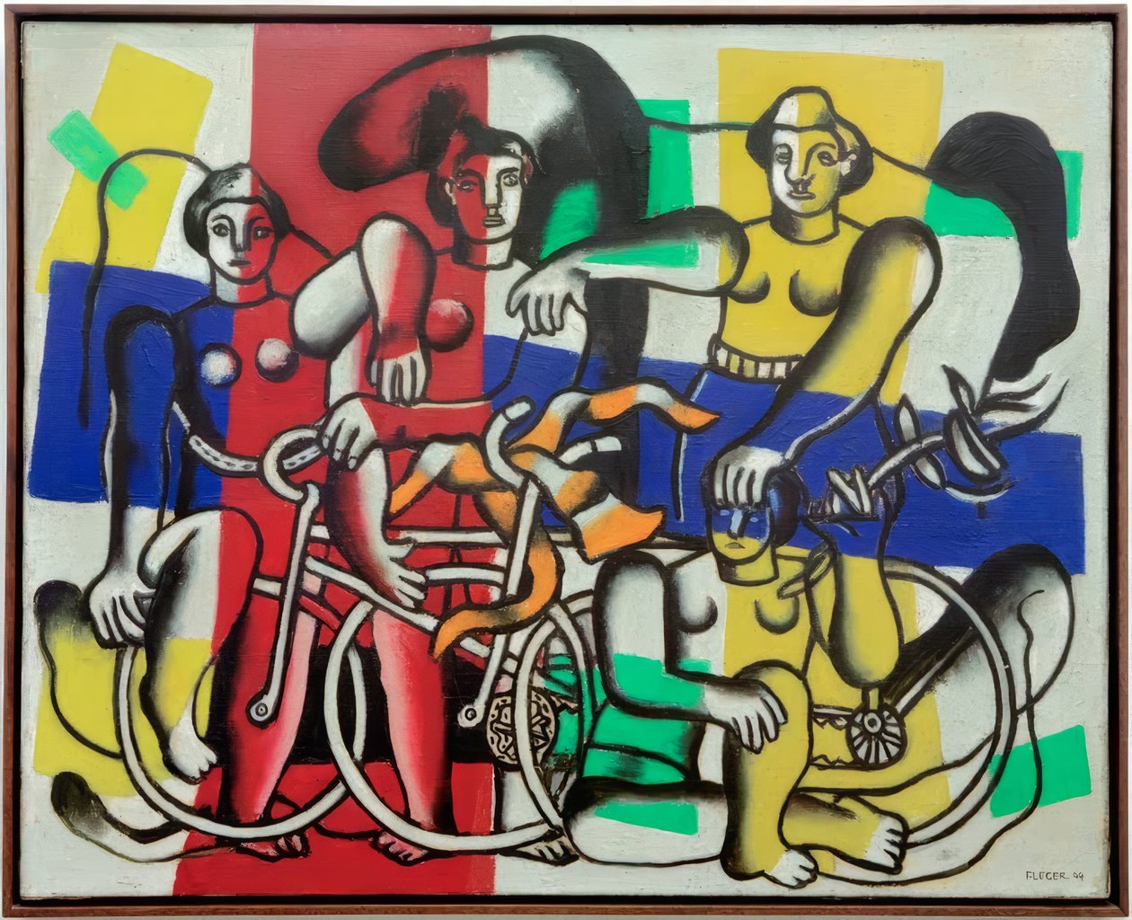 Piękne rowerzystki autorstwa Fernand Leger