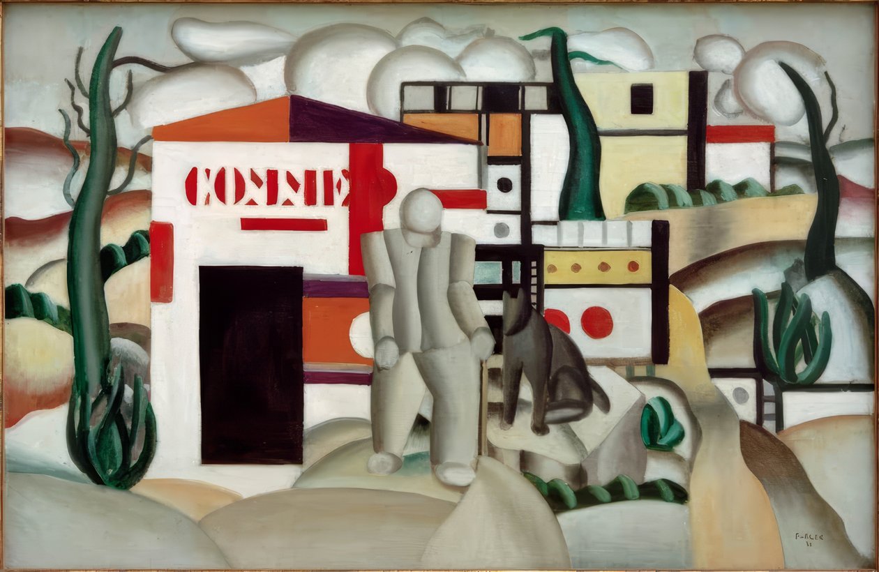 Mężczyzna z psem autorstwa Fernand Leger