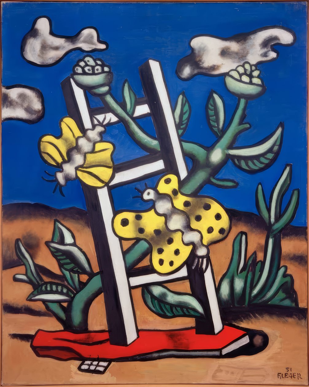 Motyle na drabinie autorstwa Fernand Leger